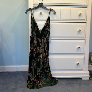 Green floral dress